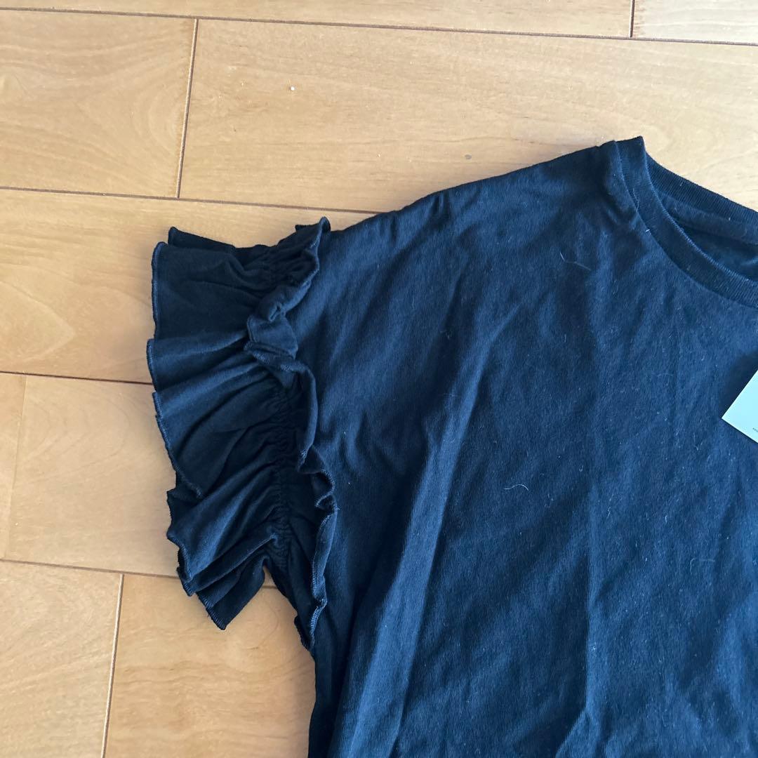 新品 ANTIQULOTHES 袖フリル Tシャツ トップス USAコットン — image 2