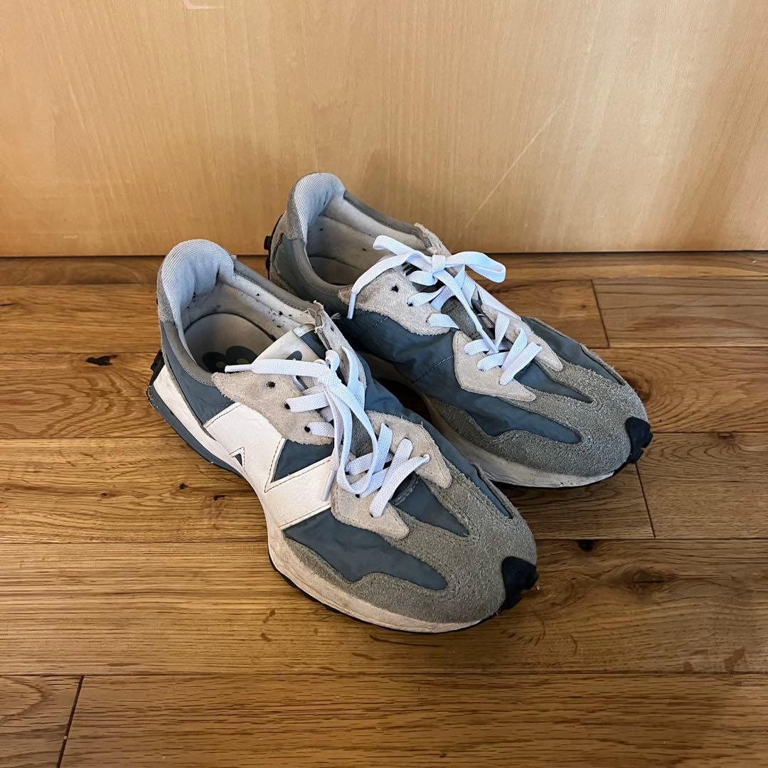 New Balance 327 グレー ブルー スニーカー　25.5 — image 2