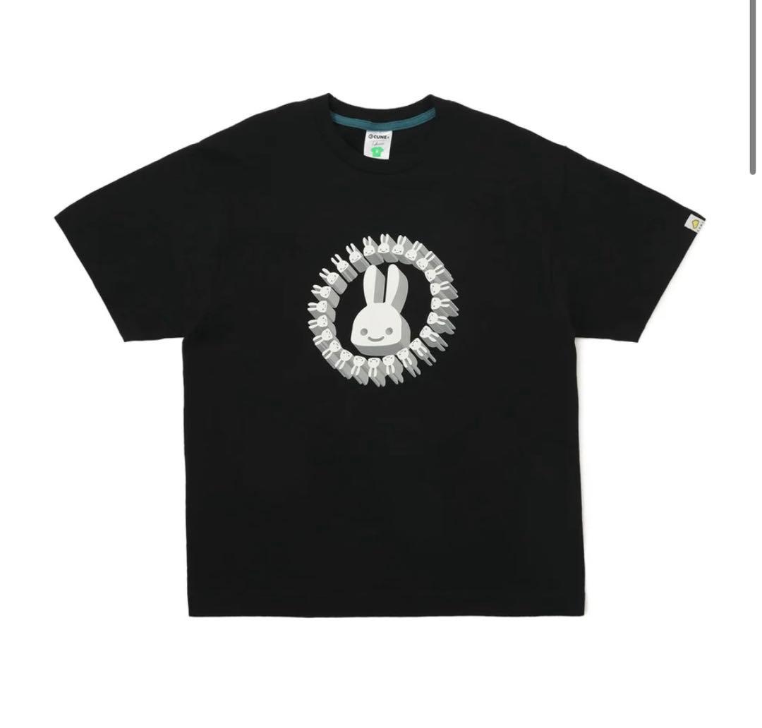 CUNE キューン　S/S Tee 立体 うさぎ Tシャツ　ブラック　XL — image 2