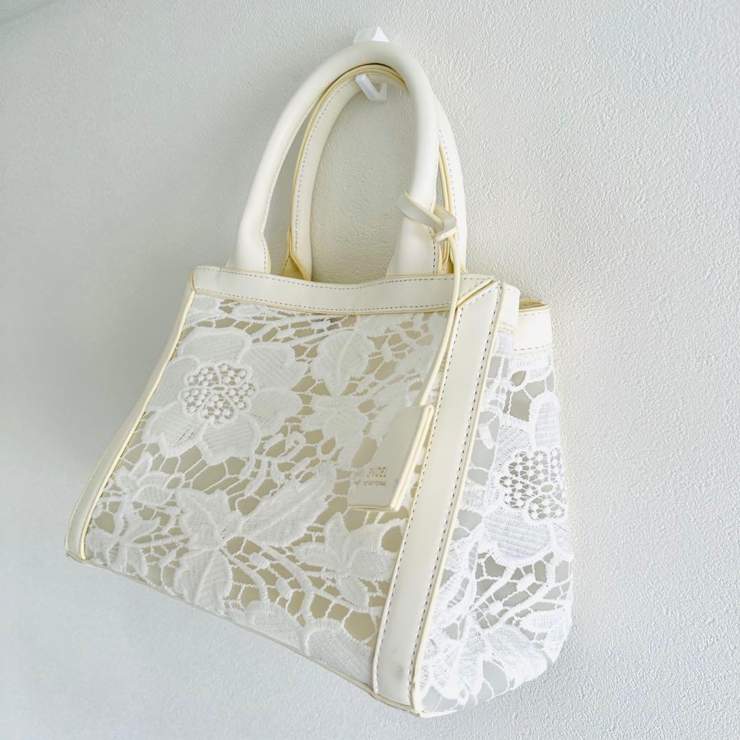 美品❤️大人気❤️即完売❤️SNIDEL❤️スナイデル❤️レース❤️ハンドバッグ❤️白ホワイト — image 3