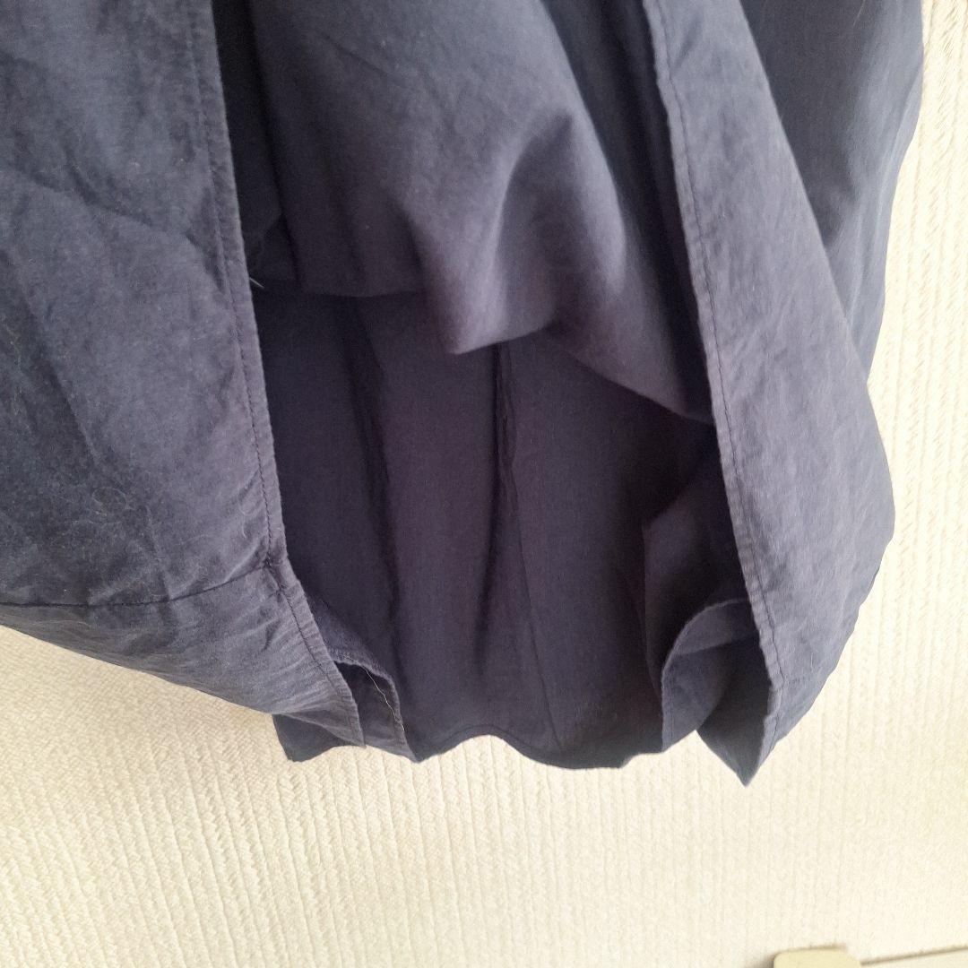 URBAN RESEARCH DOORS ネイビー フリル袖シャツ　ブラウス — image 5