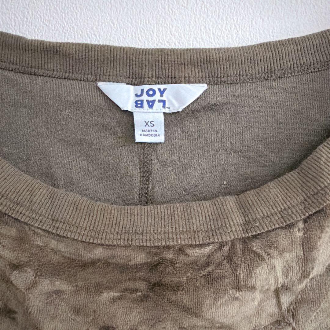 【JOY LAB 】オリーブ色 長袖トップス XS 海外古着　無地　上品 — image 3