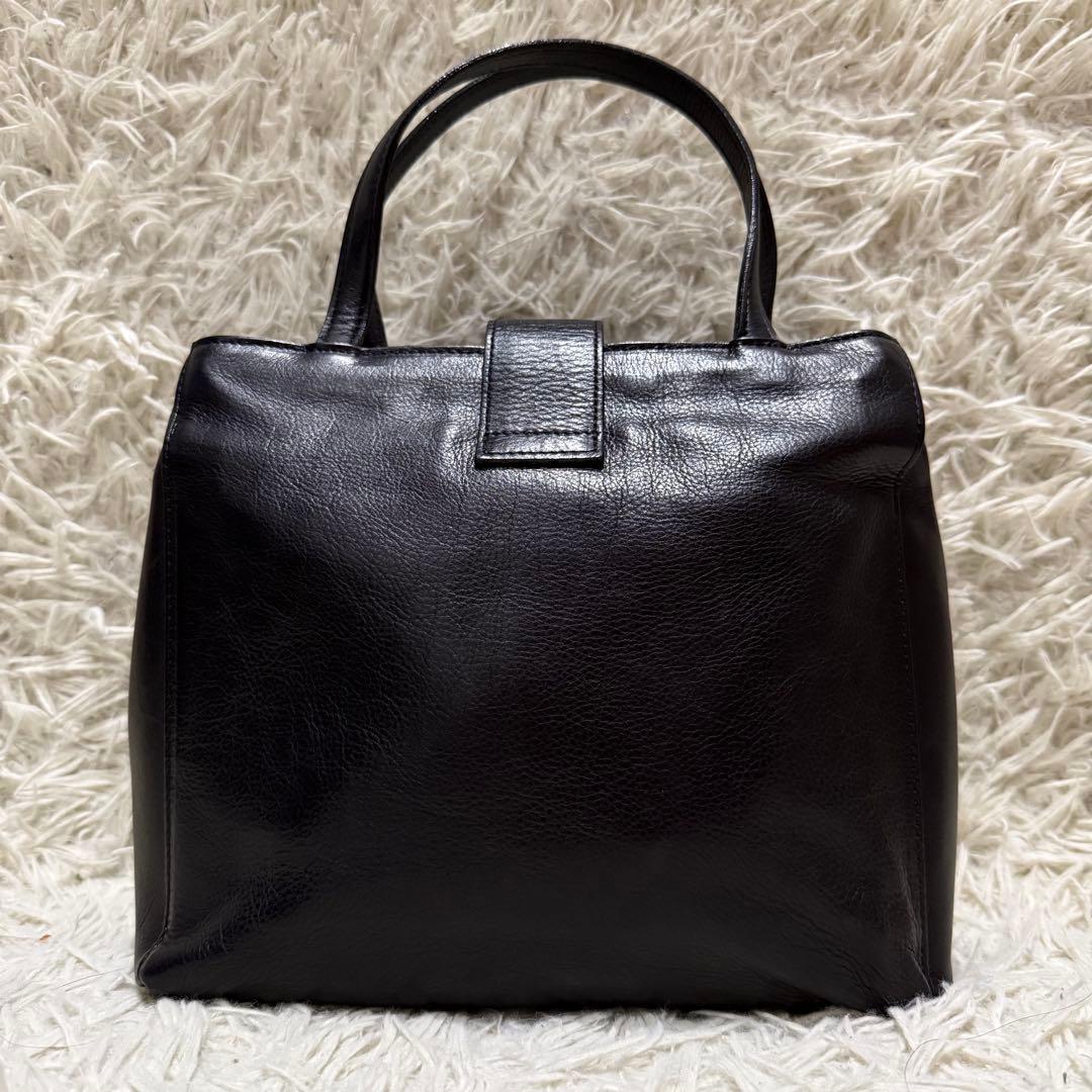 WAKO ワコウ　ハンドバック　ショルダーバック　レザー ブラック — image 3