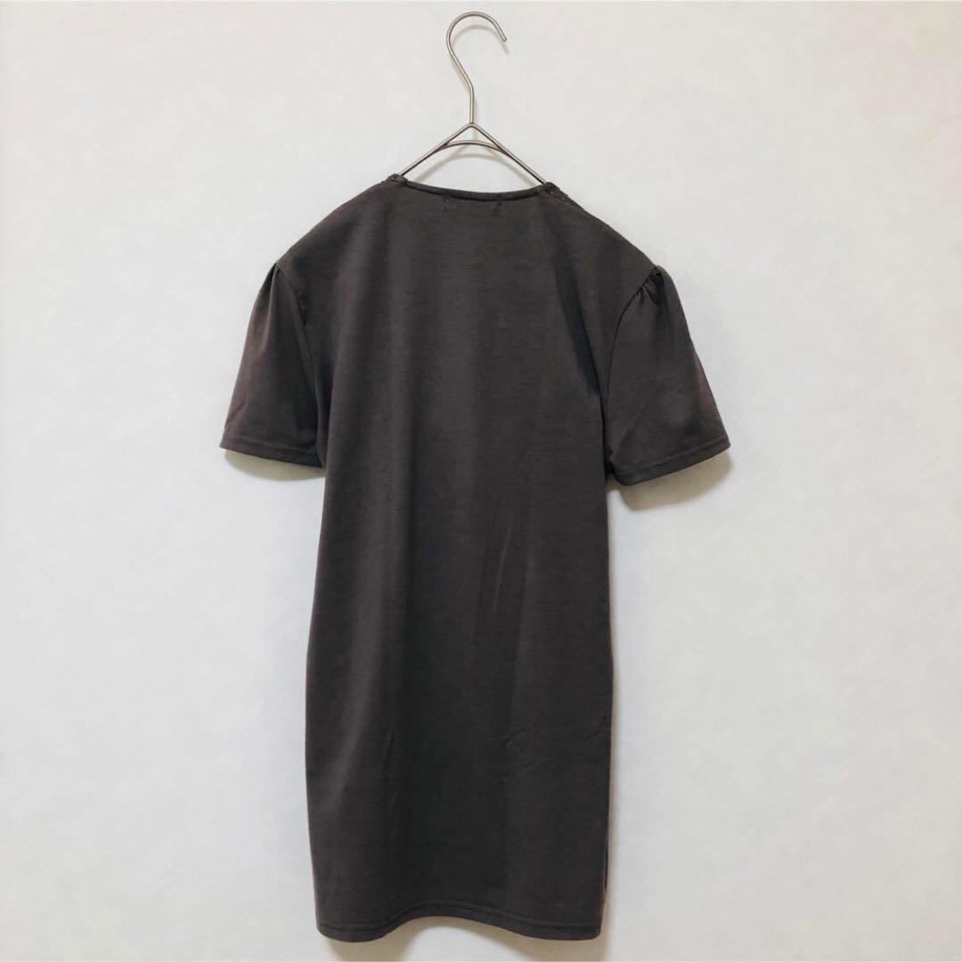 【ボナジョルナータ】ラメ入りカットソー トップス グレー デコルテライン 美品 — image 3