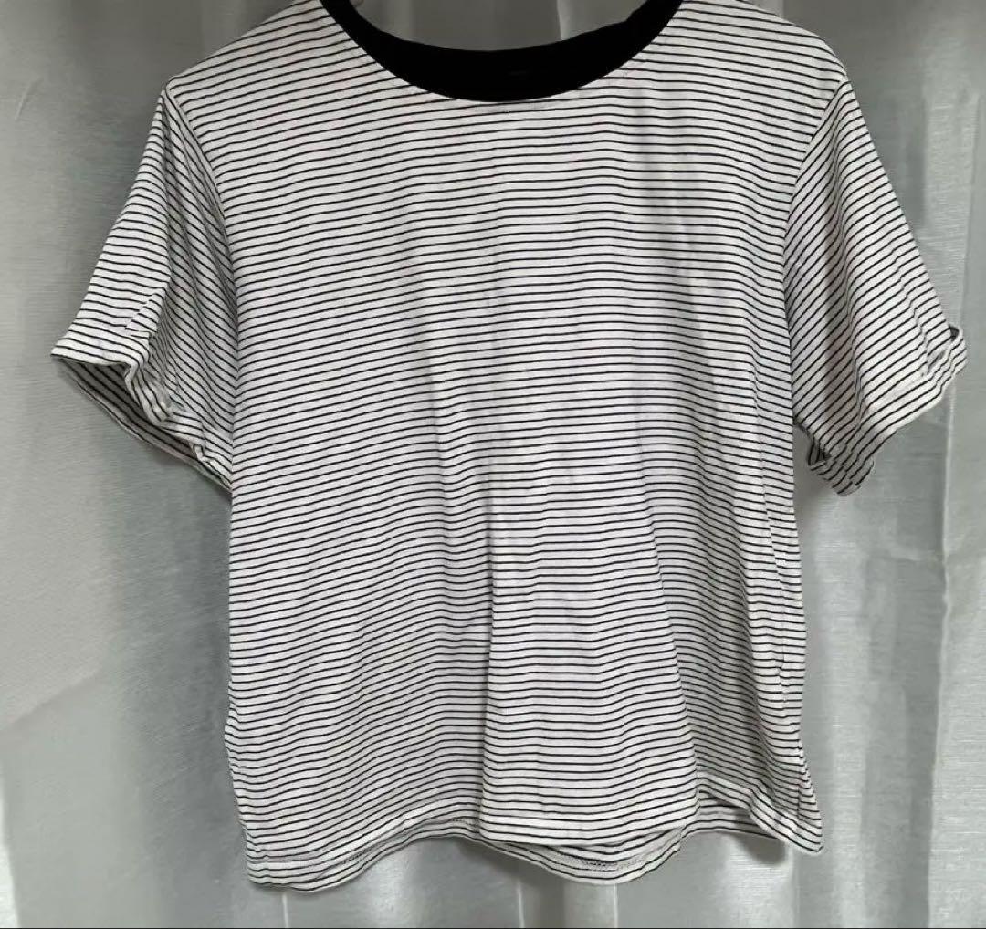 cocomomo ボーダー 半袖 Tシャツ ホワイトL — image 2