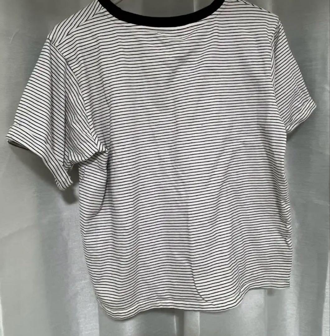 cocomomo ボーダー 半袖 Tシャツ ホワイトL — image 3
