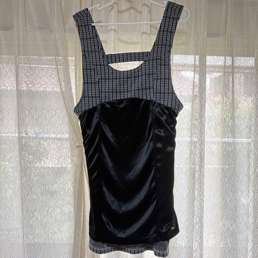 NICE CLAUP チェック柄 ジャンパースカート ワンピース F — image 5