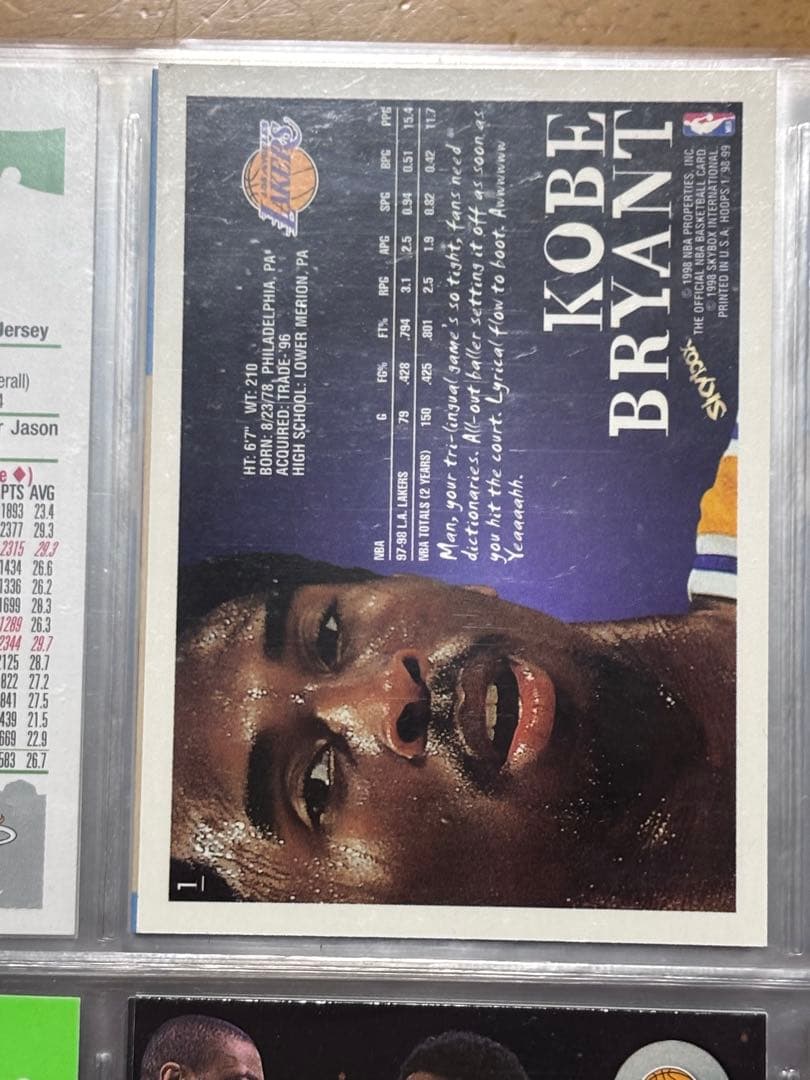 Kobe Bryant 1998 NBA Hoops Card — image 2