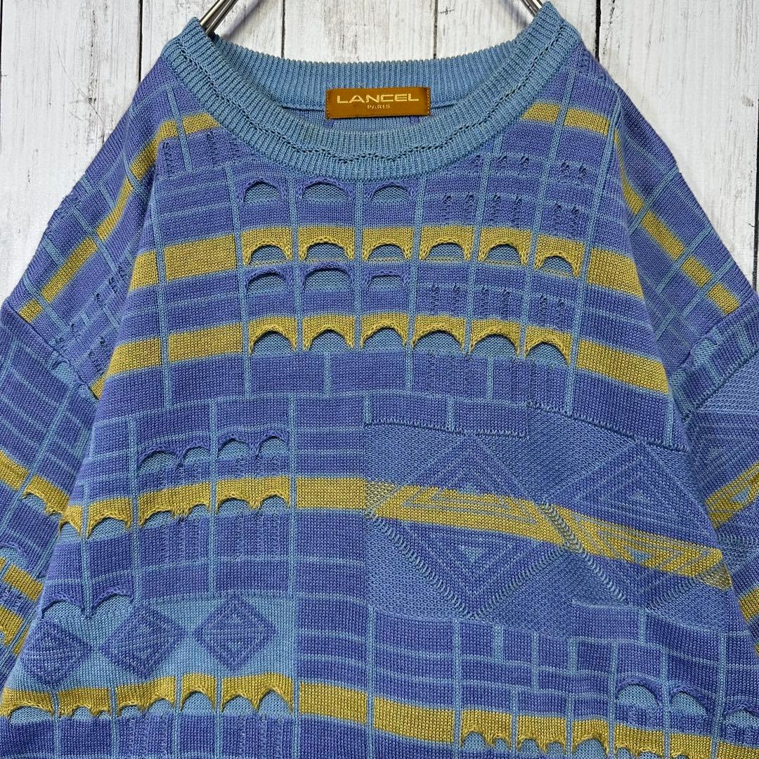 【LANCEL PARIS】サマーニット☆リネン混☆ヴィンテージ☆3D M〜L — image 3