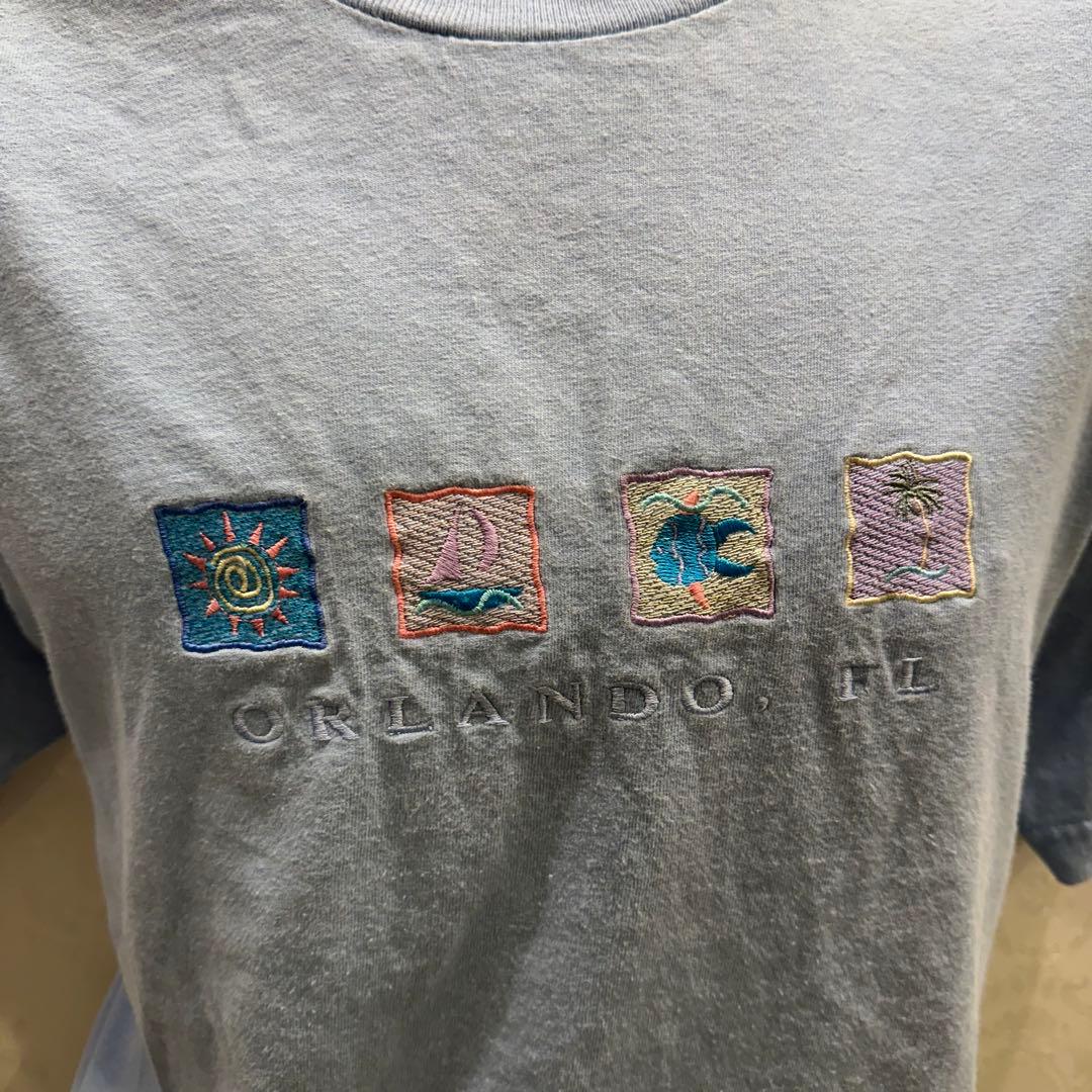 Orlando FL 刺繍デザイン Tシャツ ライトブルー — image 2