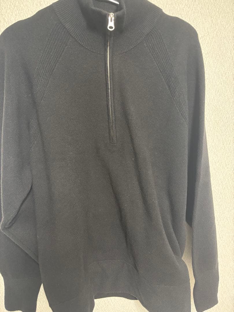 UNITED ARROWS GLR ハーフジップ ニット ブラック — image 3
