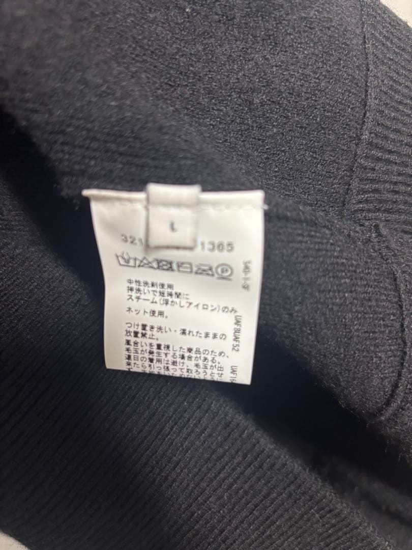 UNITED ARROWS GLR ハーフジップ ニット ブラック — image 5