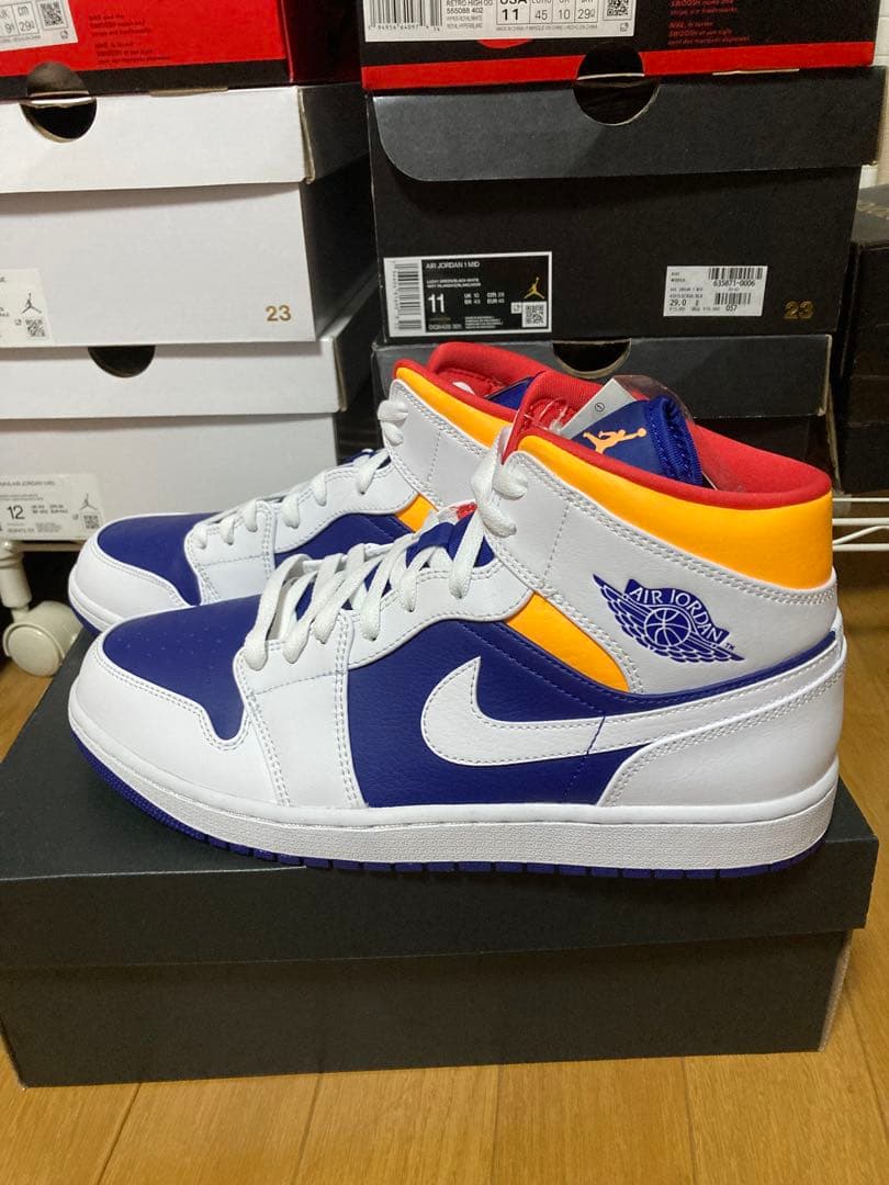 NIKE WMNS AIR JORDAN 1 ホワイト/ブルー/オレンジ — image 3