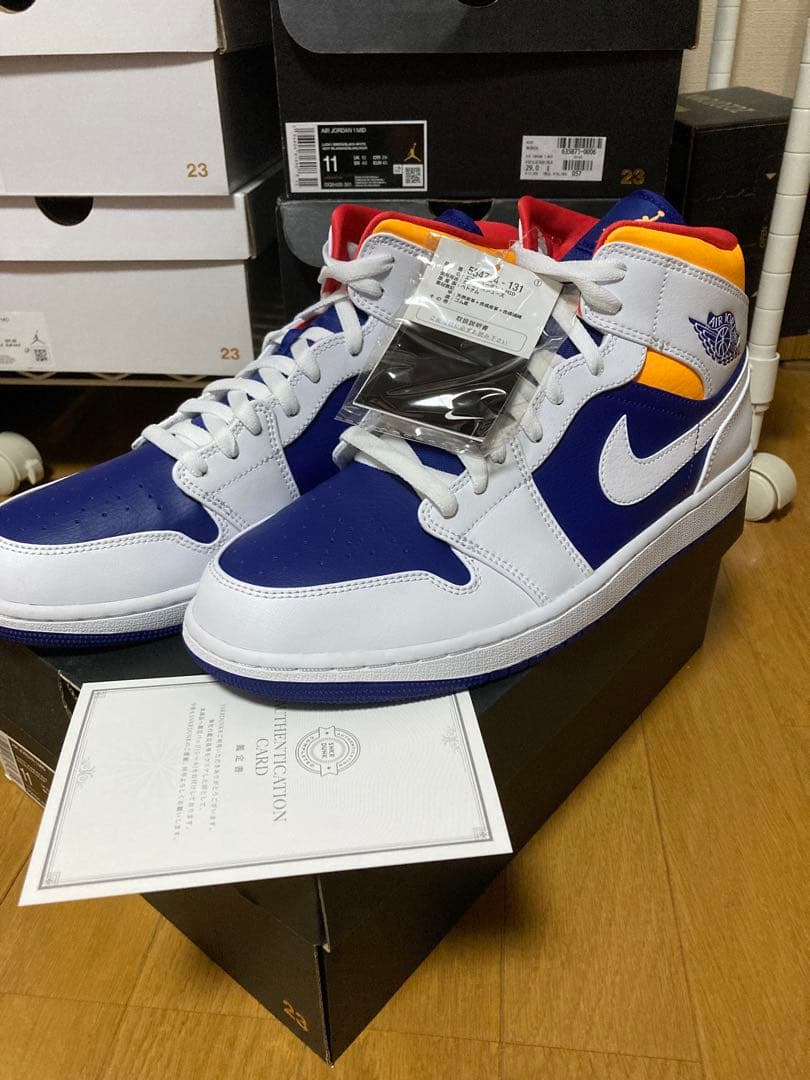 NIKE WMNS AIR JORDAN 1 ホワイト/ブルー/オレンジ — image 4