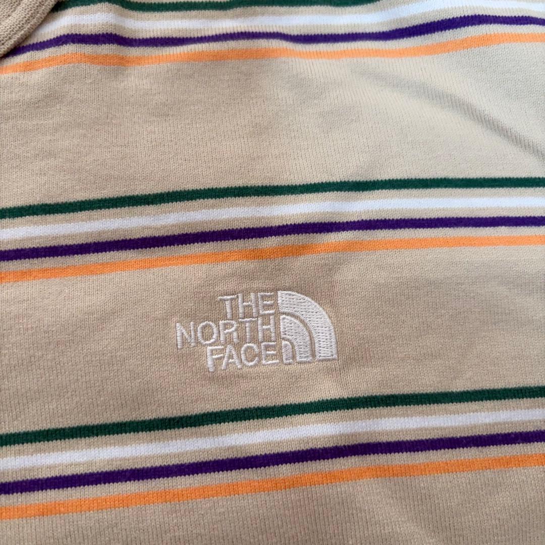 THE NORTH FACE マルチボーダー Tシャツ ベージュ — image 3