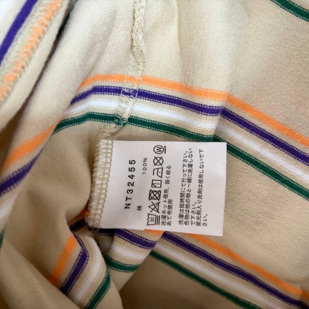 THE NORTH FACE マルチボーダー Tシャツ ベージュ — image 5