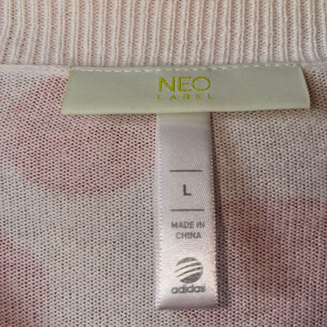 NECO リンゴ柄 カーディガン ホワイト レッド L — image 4