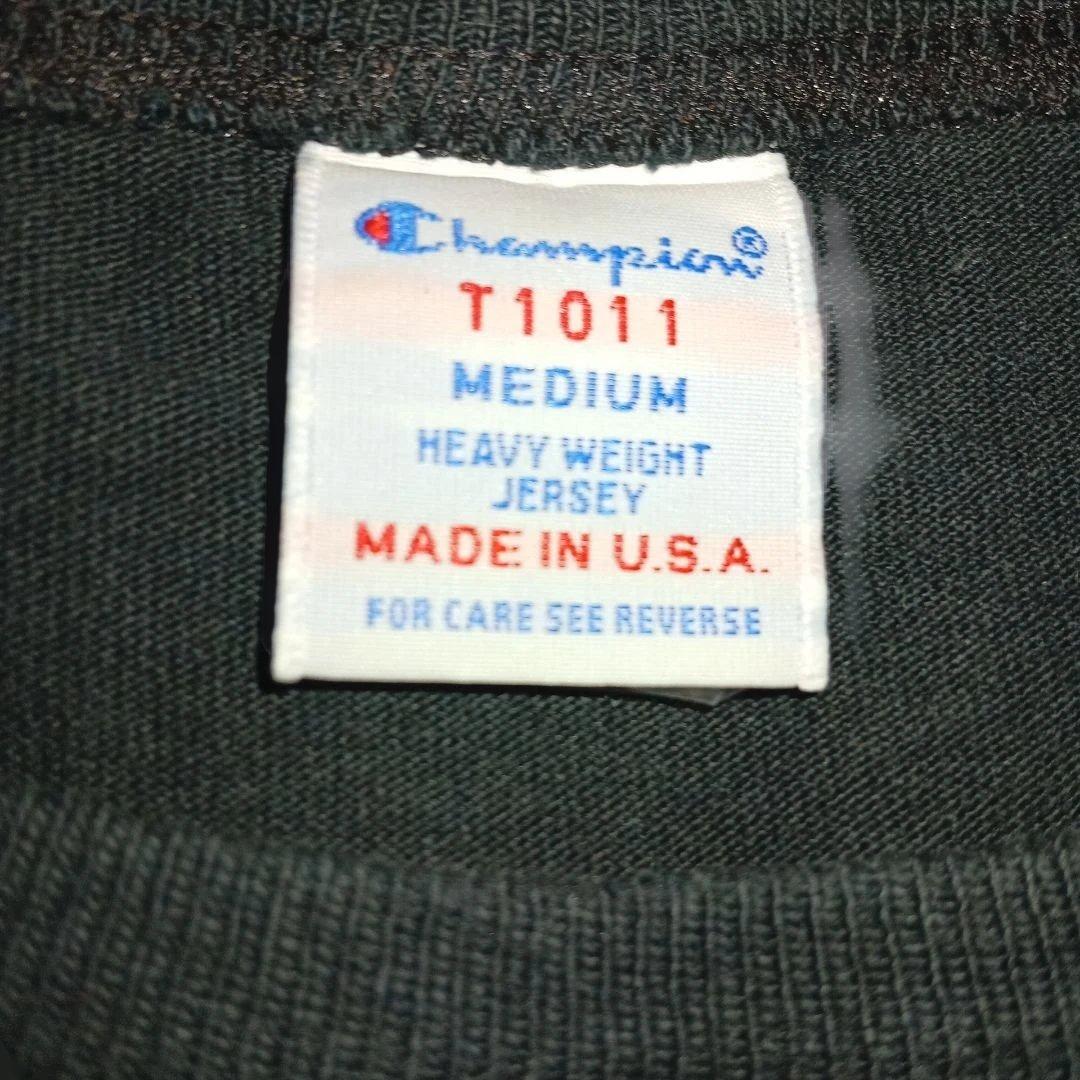 MADE IN USA Champion T1011 ブラックTシャツ Mサイズ — image 2