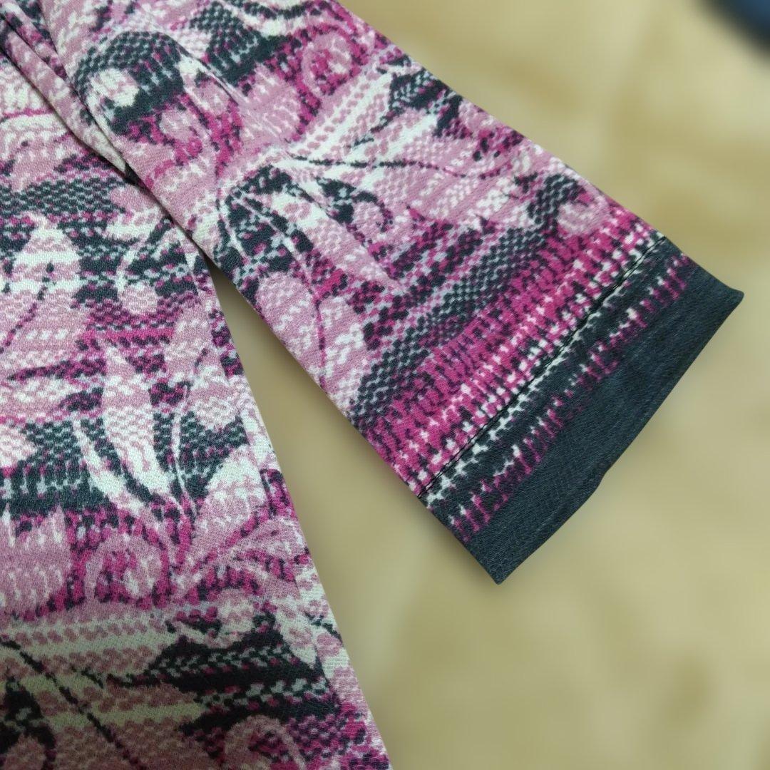 シニア 婦人 花柄チュニック 長袖Tシャツ M-Lサイズ — image 5