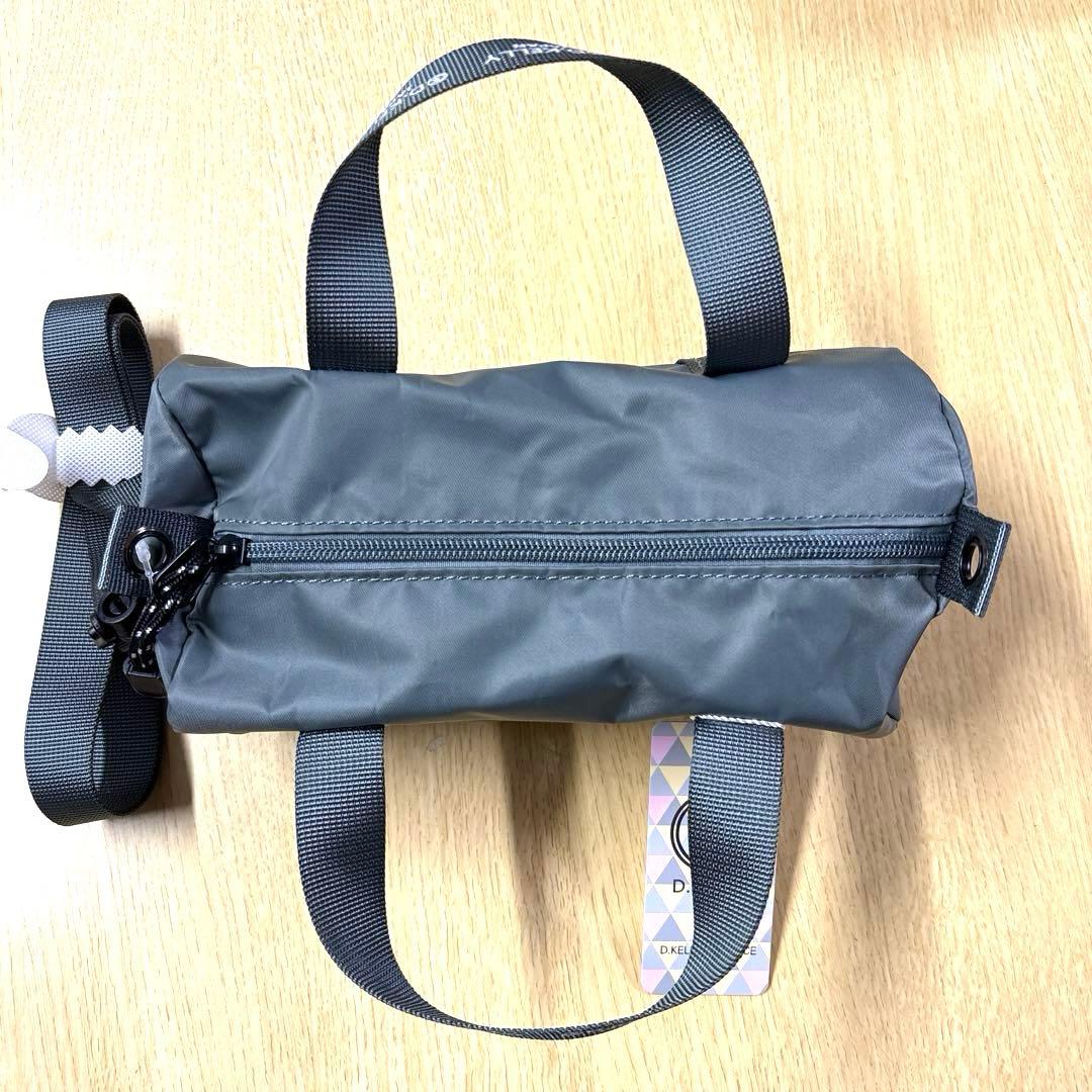 新品未使用　タグ付きD.KELLY ナイロンショルダーバッグ グレー 2way — image 3