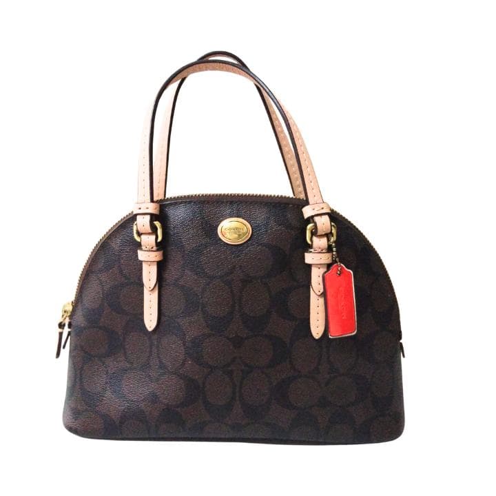 良品 COACH ミニ ドーム型 ハンドバッグ シグネチャー PVC — image 2