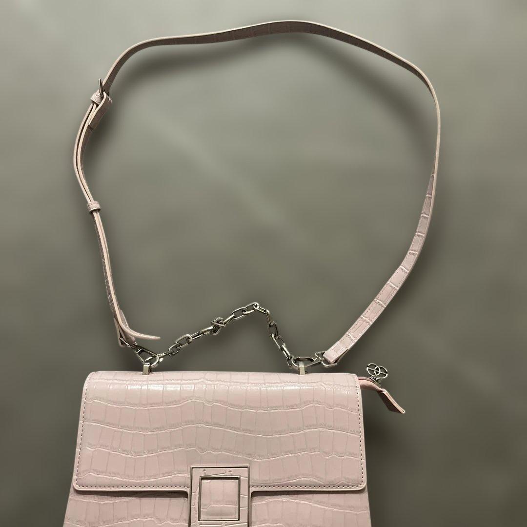 【新品】ELISE 2WAY ハンドバッグショルダーバッグ ピンク — image 2
