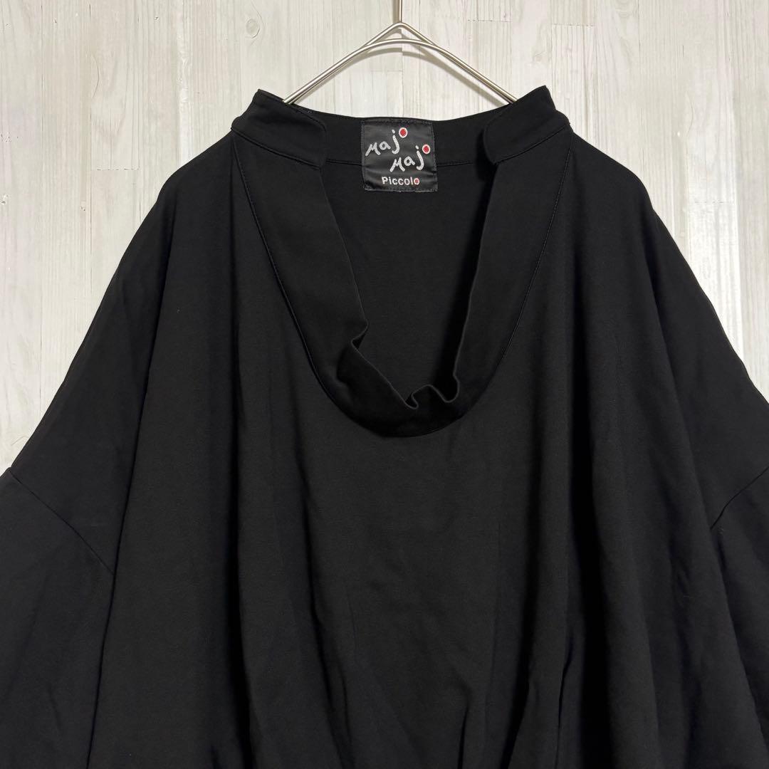 マジョマジョ　カウルネック ワイド厚手カットソー 黒　M〜L — image 3