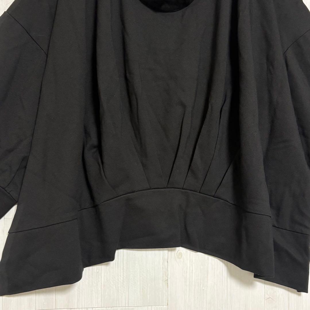 マジョマジョ　カウルネック ワイド厚手カットソー 黒　M〜L — image 4
