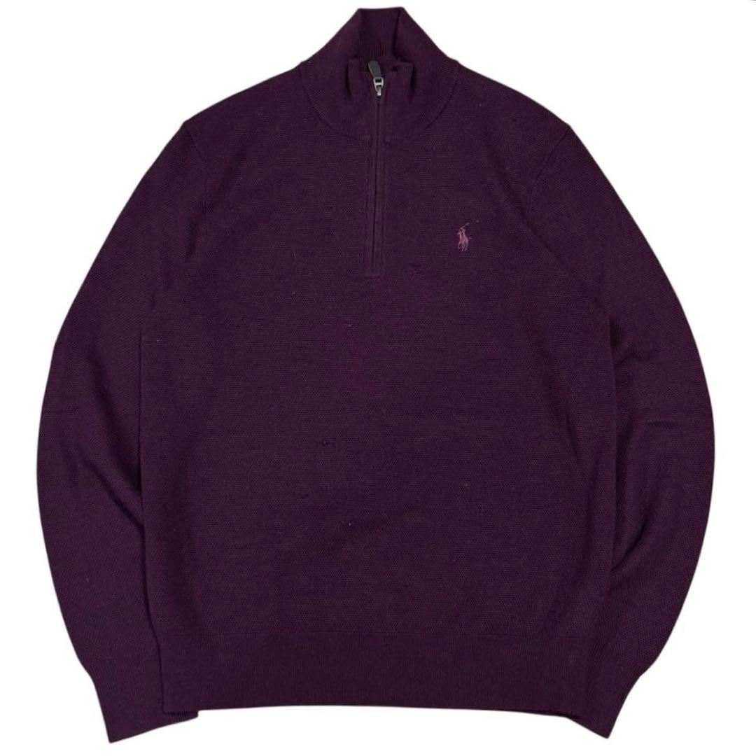 POLO RALPH LAUREN ワンポイトロゴ ハーフジップ ニット — image 2