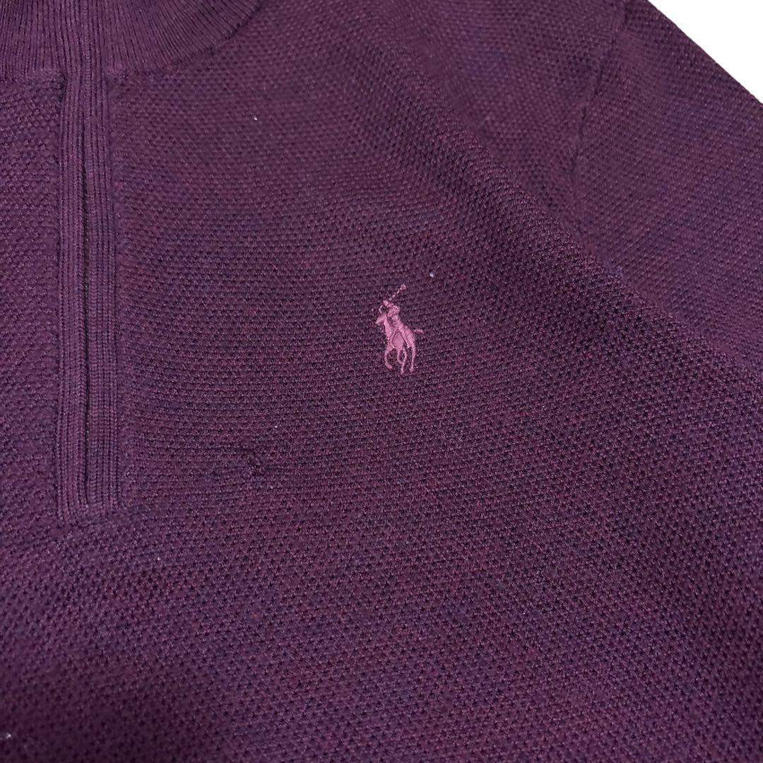 POLO RALPH LAUREN ワンポイトロゴ ハーフジップ ニット — image 4