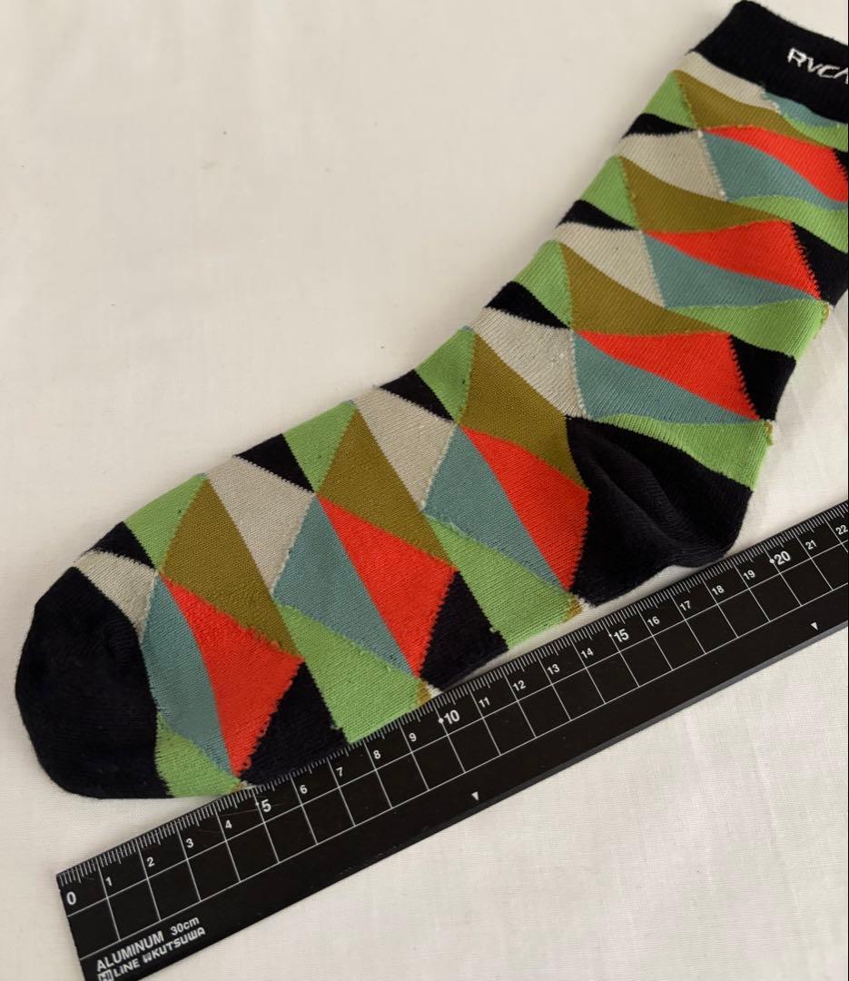 【中古】RVCA ソックス 靴下 幾何学模様 マルチカラー — image 5