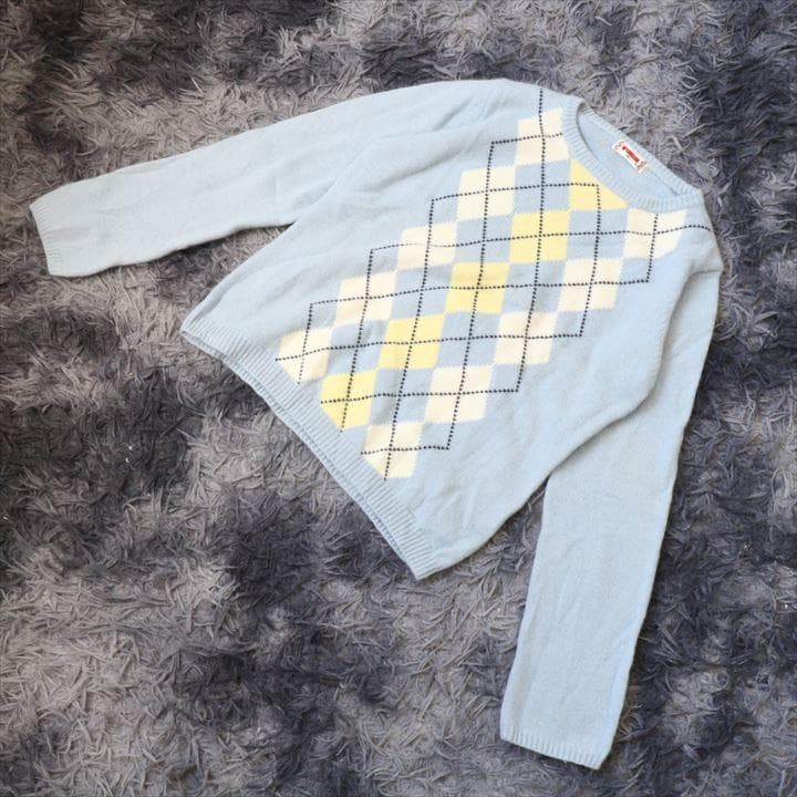 McGREGOR メンズ セーター アーガイル柄 カシミヤ混 ブルー M — image 5