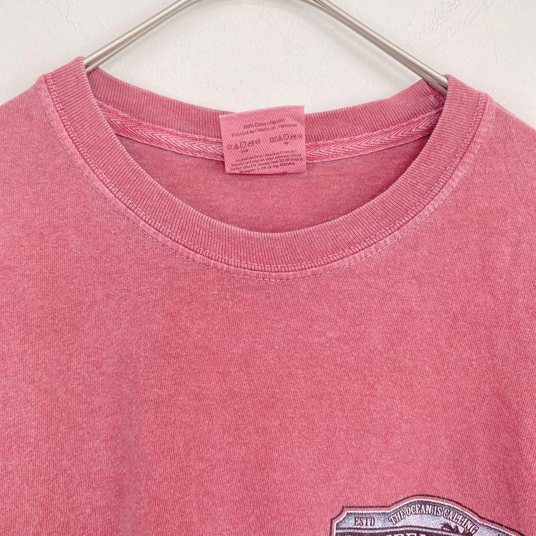夏秋 コンフォートカラーズ Ｔシャツ Ｍ ピンク 後染め サニベル島 ゆるだぼ — image 4