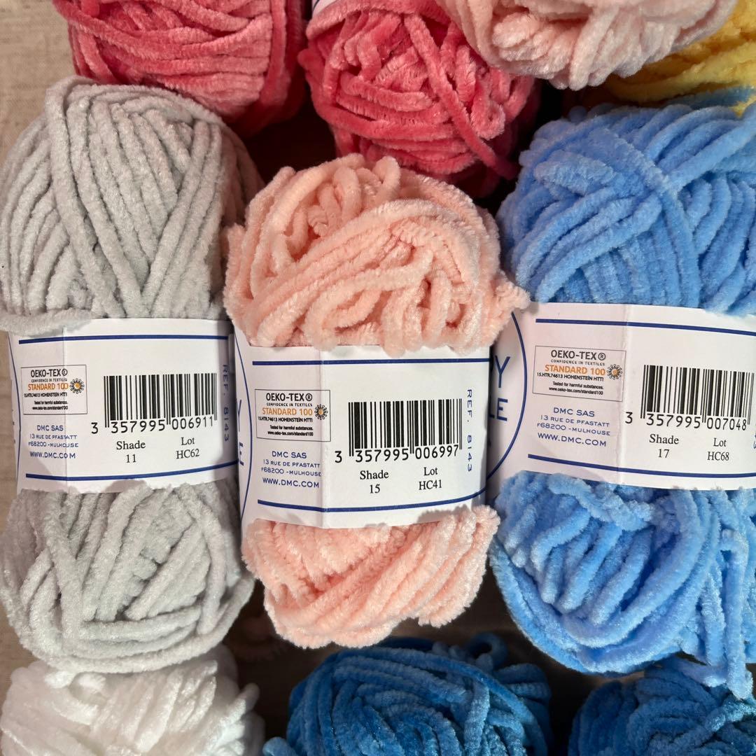 毛糸・DMC・HAPPY CHENILLE・8色9玉＋約47g — image 3