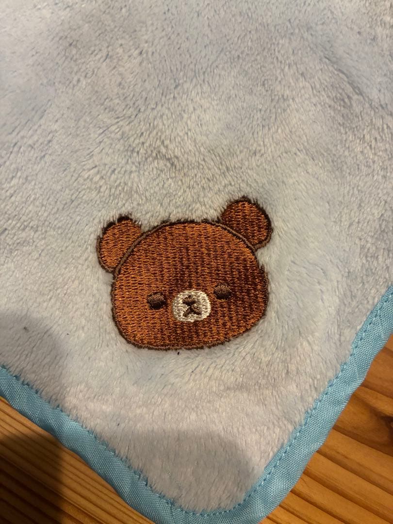 【美品】リラックマ ループ付きタオル ブルー — image 2