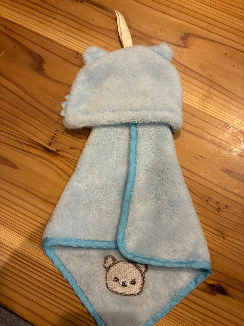 【美品】リラックマ ループ付きタオル ブルー — image 4