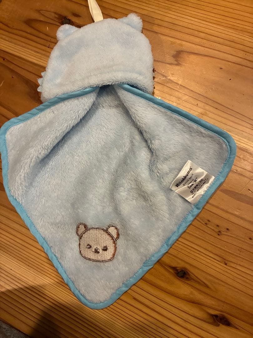 【美品】リラックマ ループ付きタオル ブルー — image 5