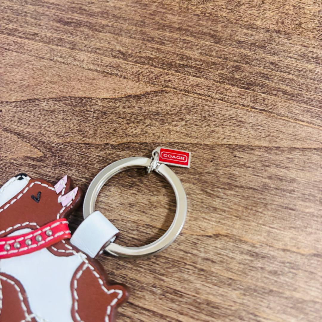 COACH コーチ キーホルダー ブルドッグ レザー バッグチャーム 犬 — image 2