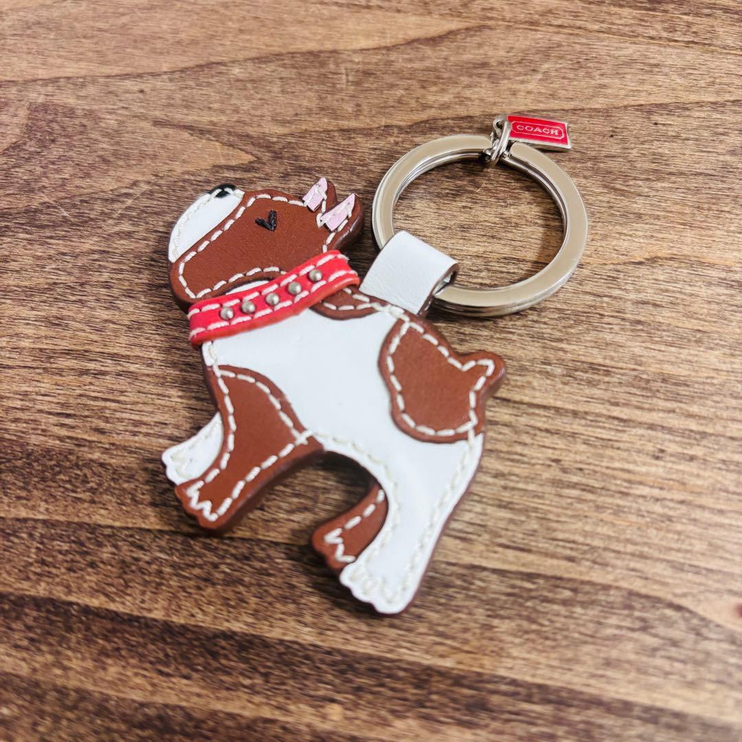 COACH コーチ キーホルダー ブルドッグ レザー バッグチャーム 犬 — image 3