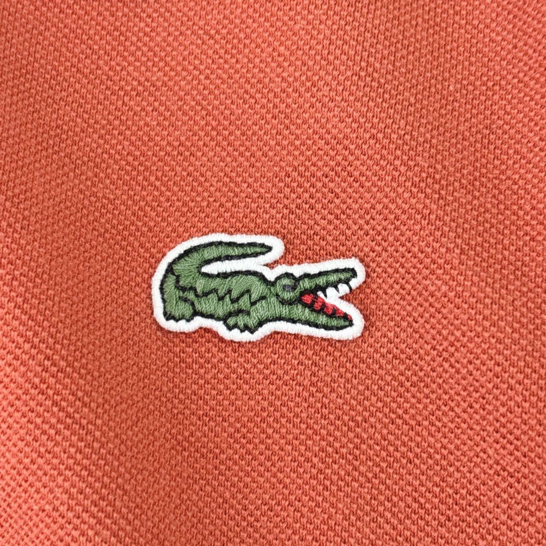 【M】ラコステ　長袖ポロシャツ　刺繍ロゴ　ワニ　コットン　綿100 — image 3