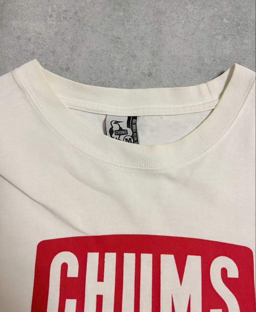 【お買得】CHUMS チャムス ロゴTシャツ ホワイト Mサイズ — image 3