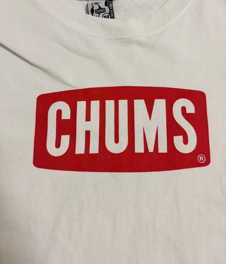 【お買得】CHUMS チャムス ロゴTシャツ ホワイト Mサイズ — image 4