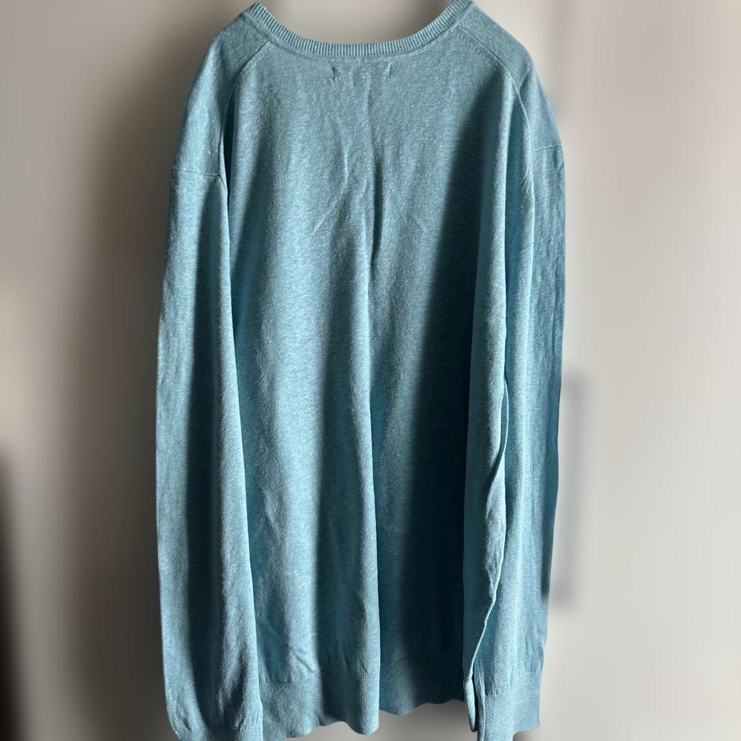 BANANA REPUBLIC Vネックニット シルクリネン混 XL — image 3
