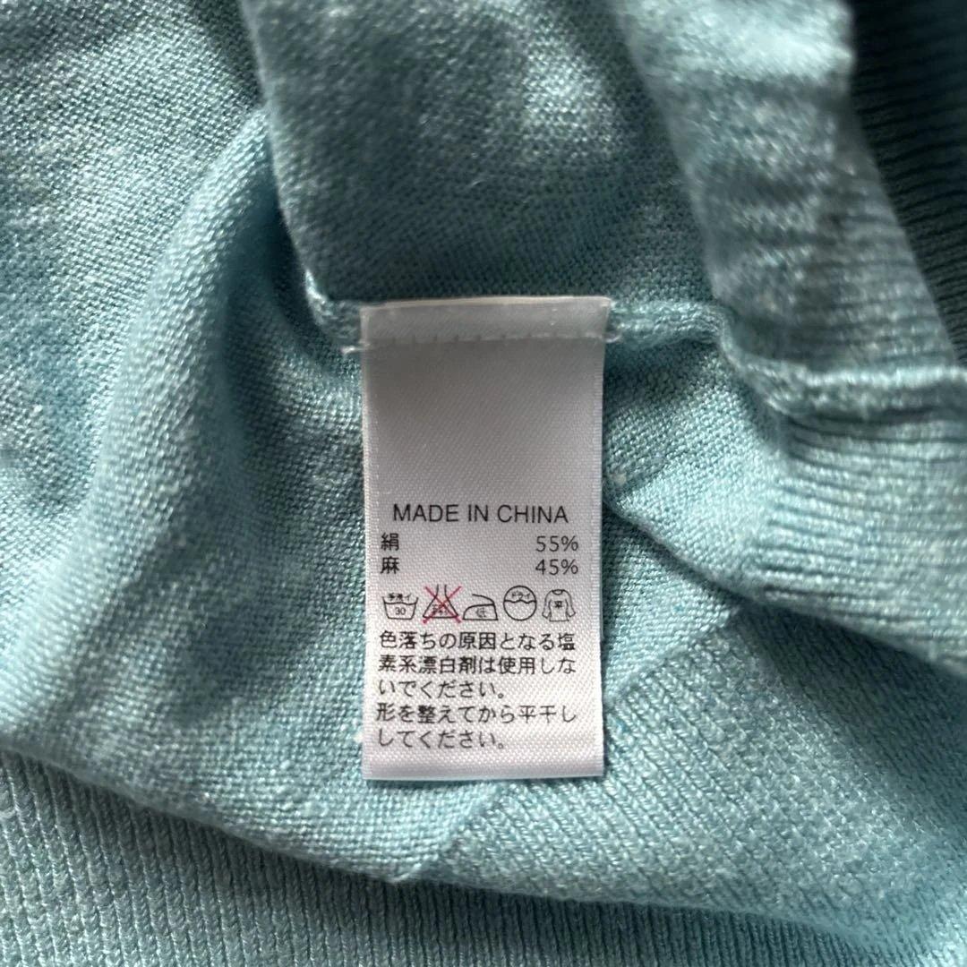 BANANA REPUBLIC Vネックニット シルクリネン混 XL — image 4