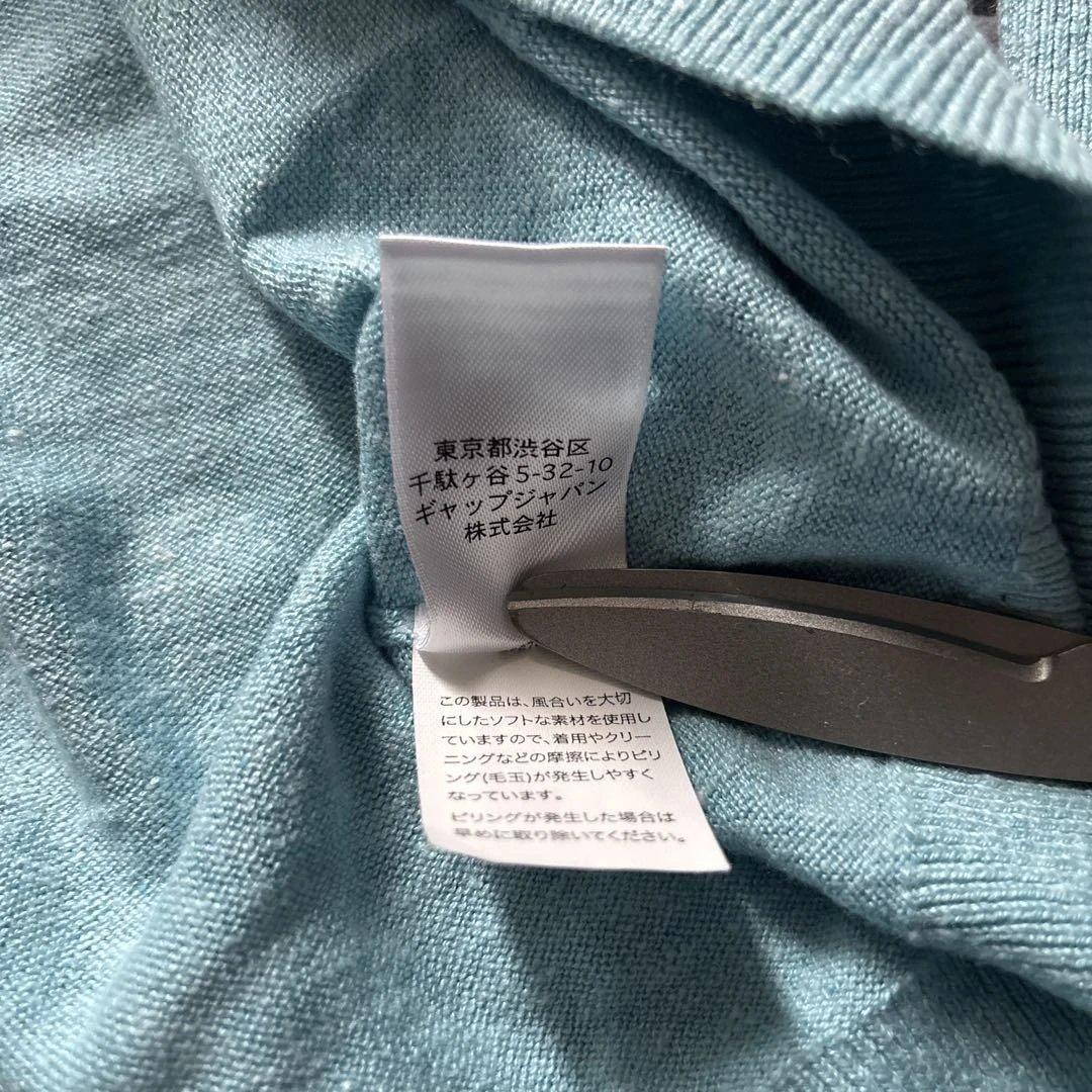 BANANA REPUBLIC Vネックニット シルクリネン混 XL — image 5