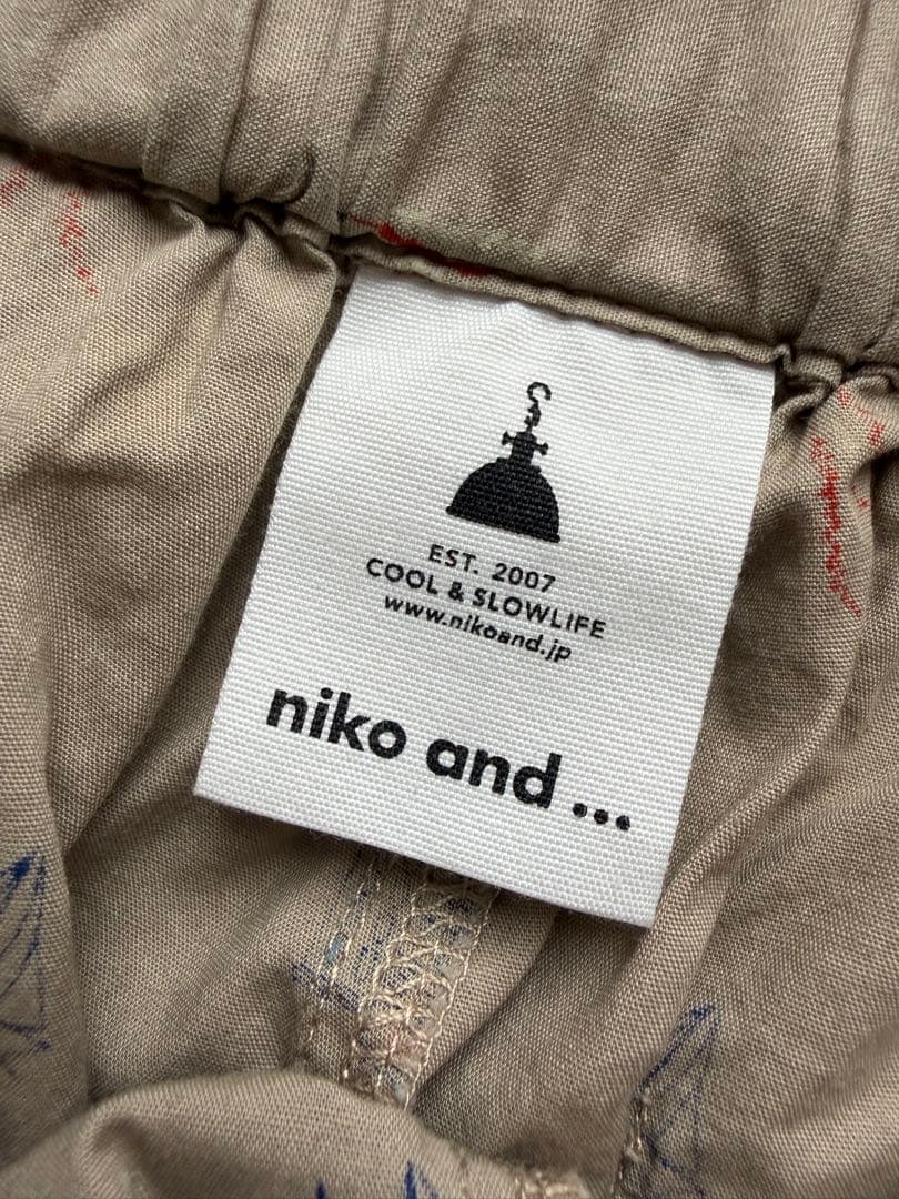 niko and ... ニコアンド ドライチル イージー柄パンツ マリン柄 Ｆ — image 3