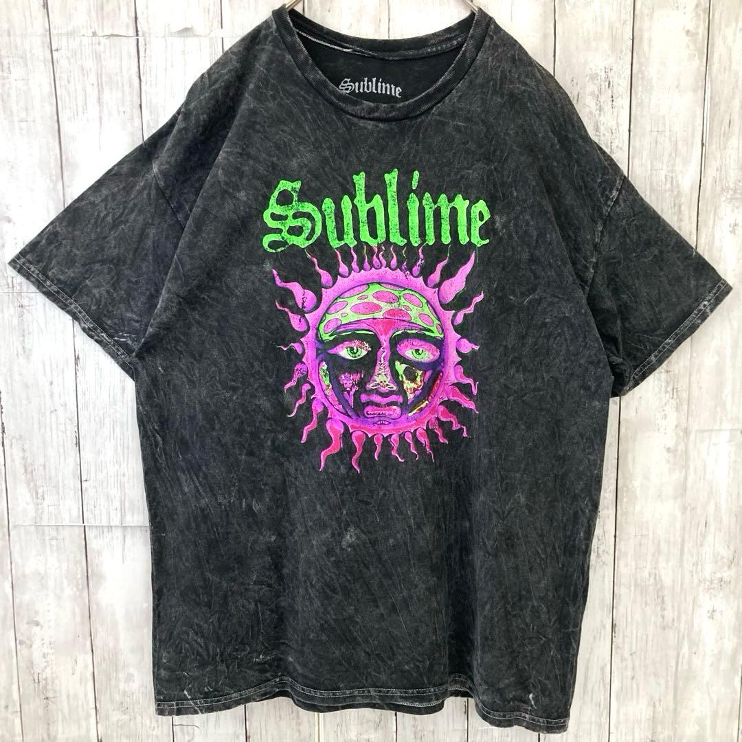 サブライム バンドTシャツ 太陽ロゴ ケミカルウォッシュ XL公式ライセンス古着 — image 2