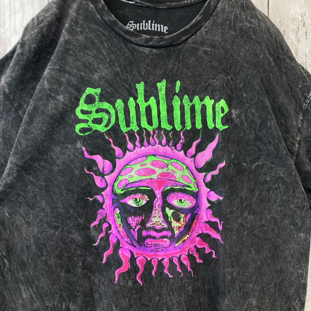 サブライム バンドTシャツ 太陽ロゴ ケミカルウォッシュ XL公式ライセンス古着 — image 4