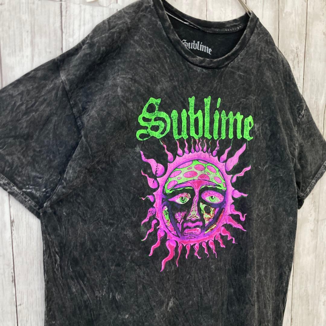 サブライム バンドTシャツ 太陽ロゴ ケミカルウォッシュ XL公式ライセンス古着 — image 5