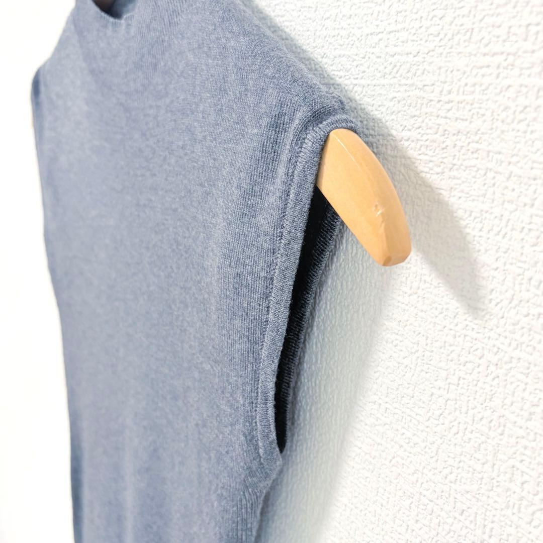 【美品】NEUNA ヌナ モックネックニットトップス チャコールグレー F — image 5